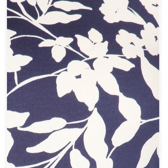 Navy & White Floral Sleeveless Dress, M - Picture 5 of 5